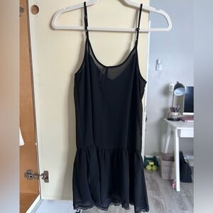 Nordstrom Frenchi Sheer Black Dress